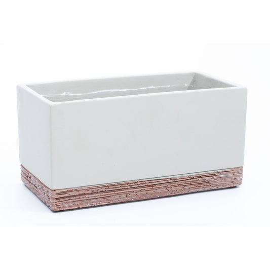 8" Concrete + Terracotta Planter Box