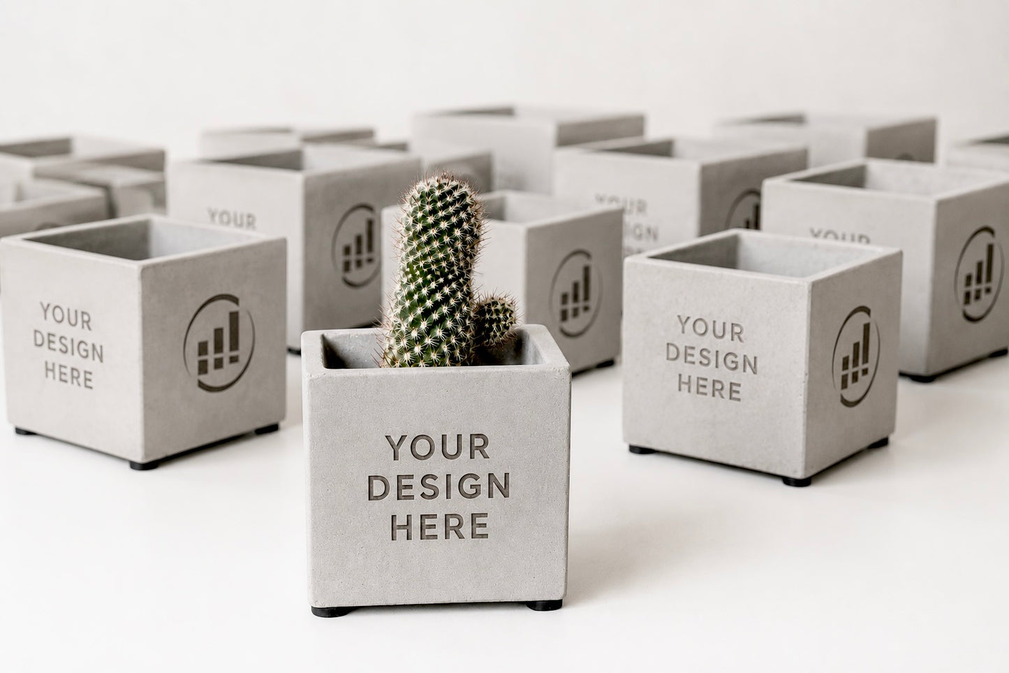 3" Concrete Cube Planter Pot