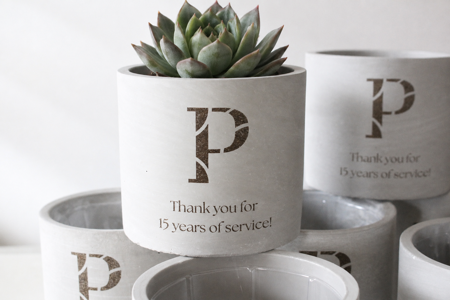 5" Concrete Cylinder Planter Pot