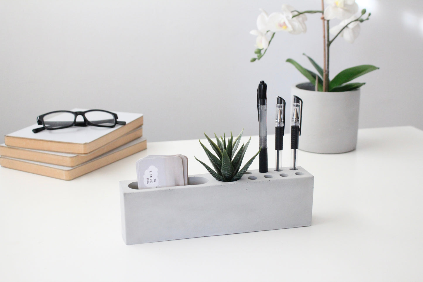 Concrete Desk Organizer