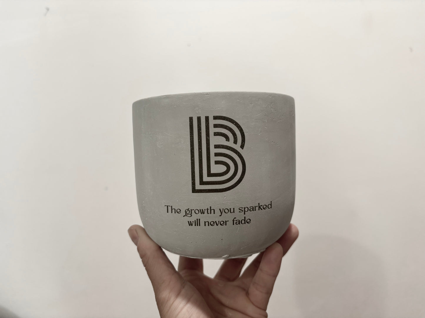 5" Concrete Rounded Cylinder Planter Pot