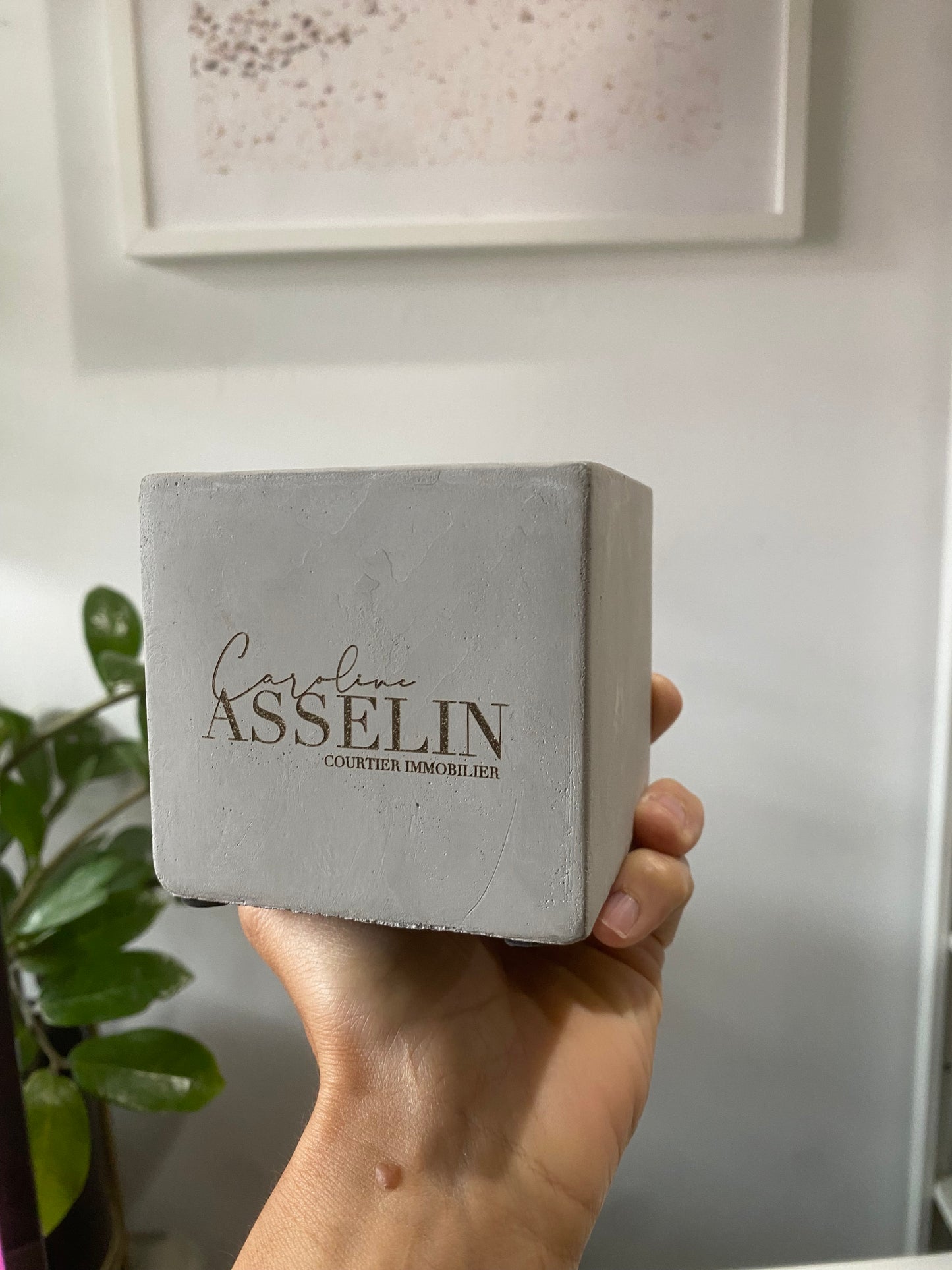 3" Concrete Cube Planter Pot