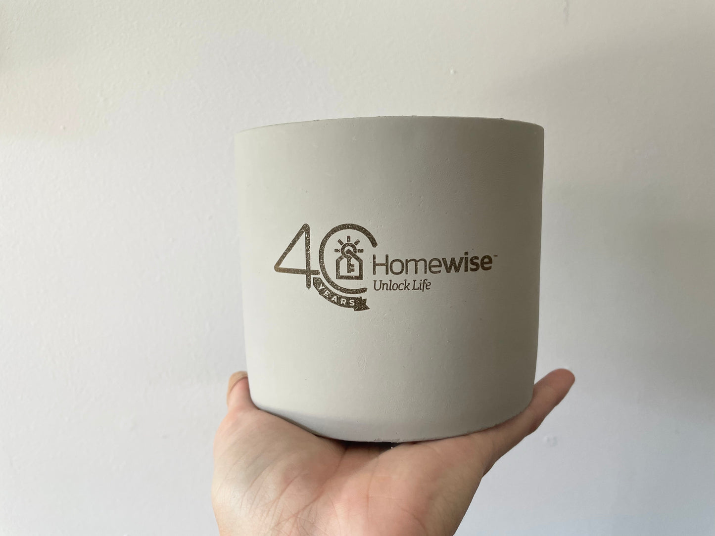 5" Concrete Cylinder Planter Pot