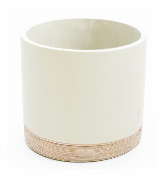 7" Concrete + Terracotta Cylinder