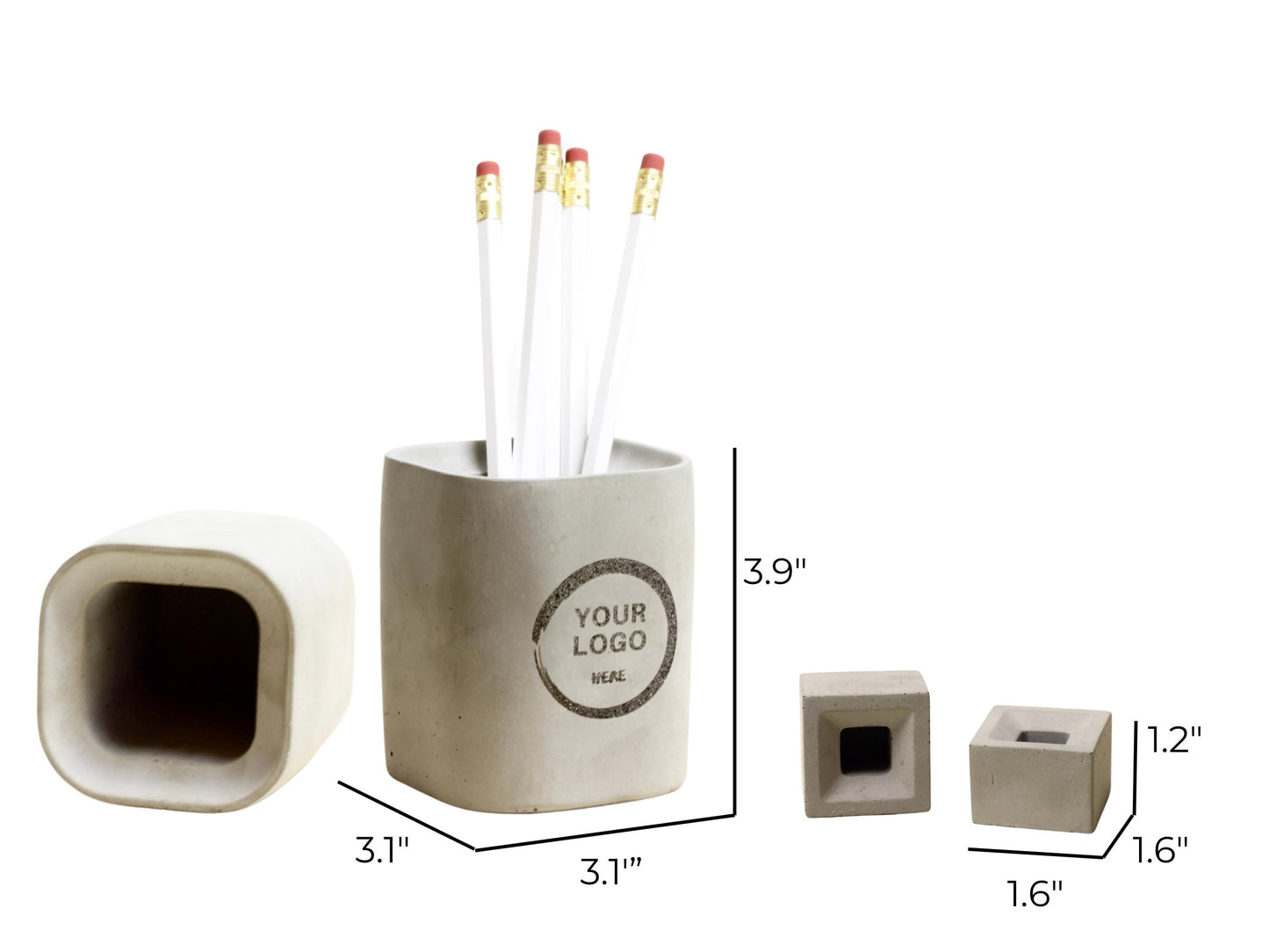 Personalized Toothbrush Holder, Custom Bathroom Concrete Set
